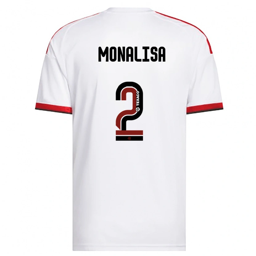 Danxen Mujer Camiseta Monalisa #2 Blanco Rojo Negro 2ª Equipación 2026/27 La Camisa México