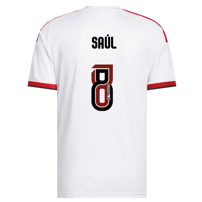 Danxen Mujer Camiseta Saúl Ñíguez #8 Blanco Rojo Negro 2ª Equipación 2026/27 La Camisa México