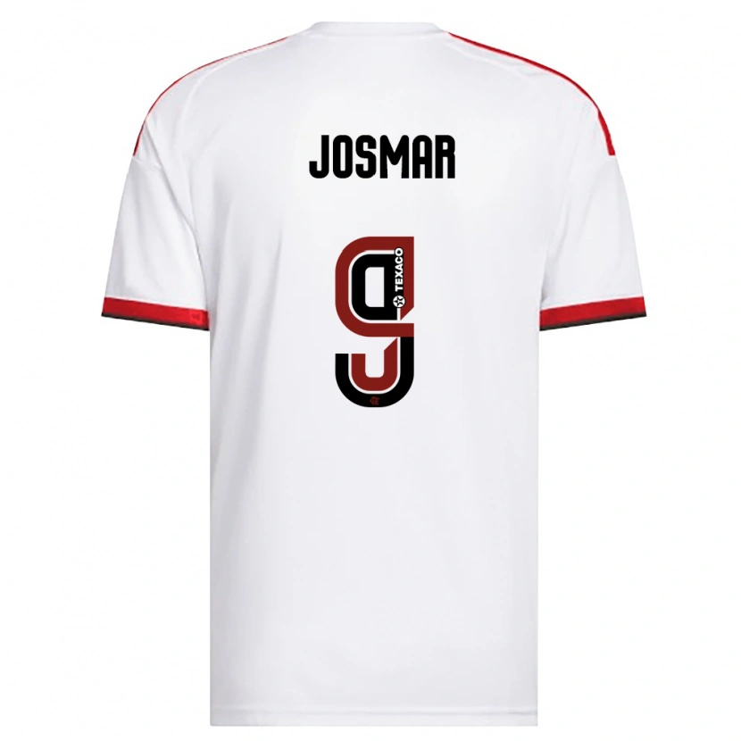 Danxen Mujer Camiseta Josmar Silva Miranda #9 Blanco Rojo Negro 2ª Equipación 2026/27 La Camisa México