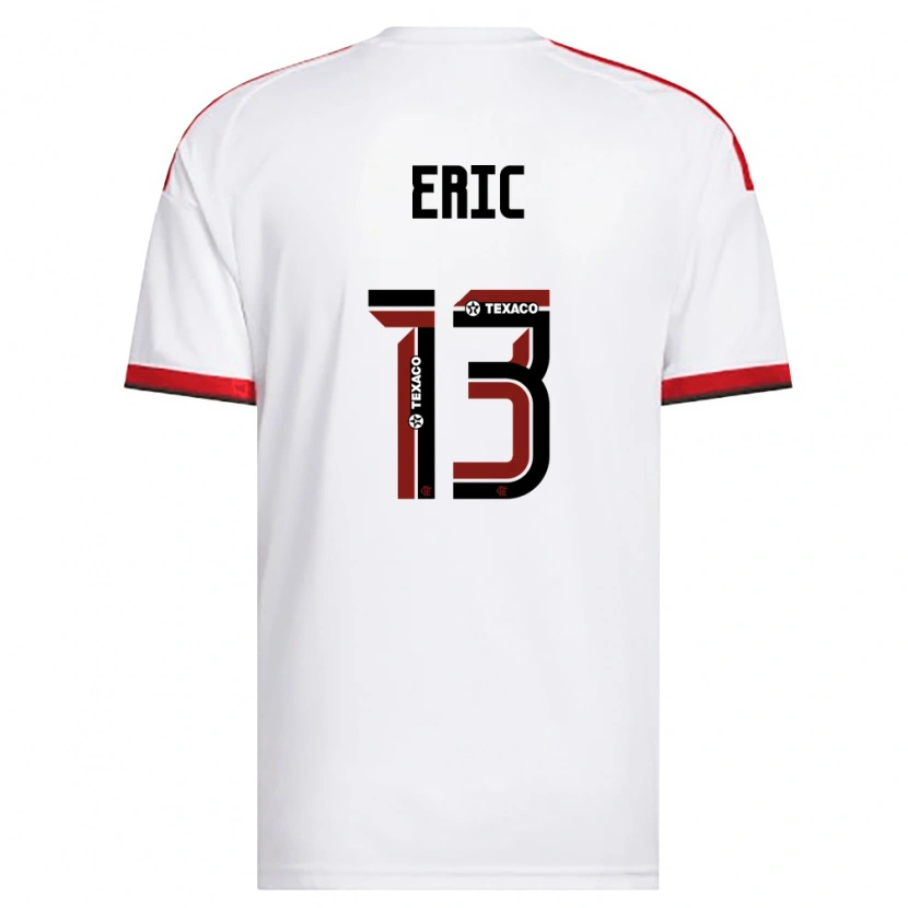 Danxen Mujer Camiseta Eric Trindade Dos Santos #13 Blanco Rojo Negro 2ª Equipación 2026/27 La Camisa México
