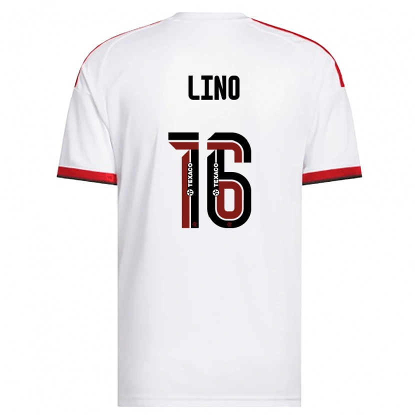 Danxen Mujer Camiseta Samuel Lino #16 Blanco Rojo Negro 2ª Equipación 2026/27 La Camisa México