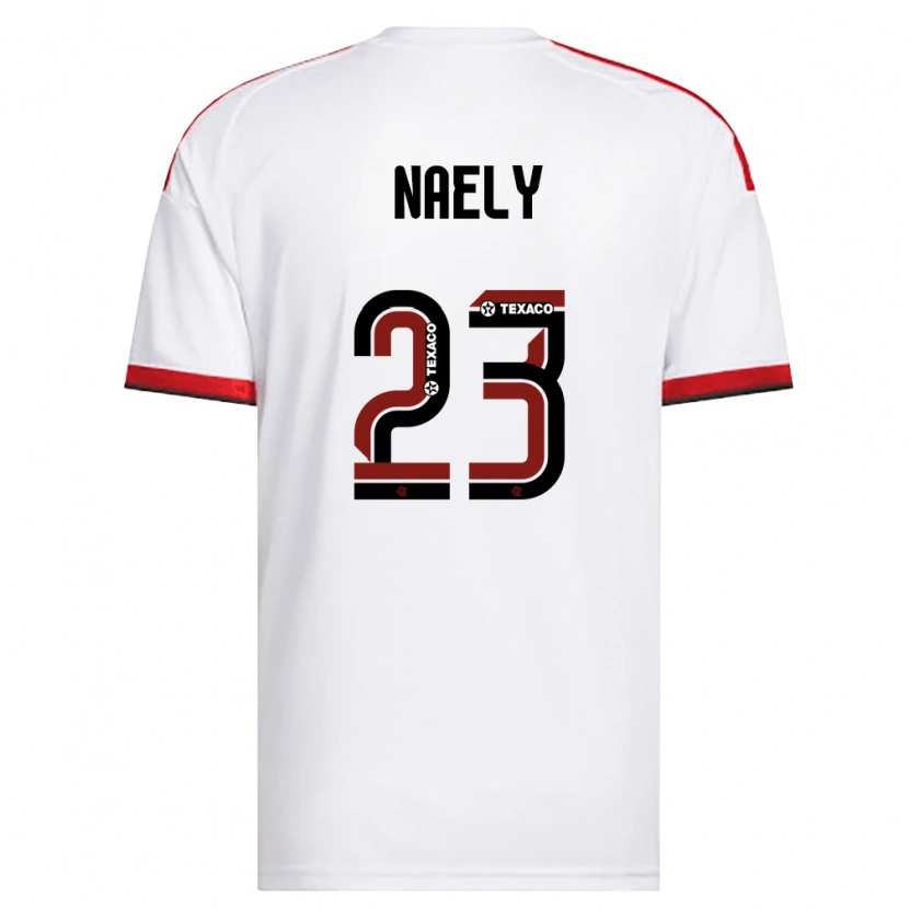 Danxen Mujer Camiseta Naely #23 Blanco Rojo Negro 2ª Equipación 2026/27 La Camisa México