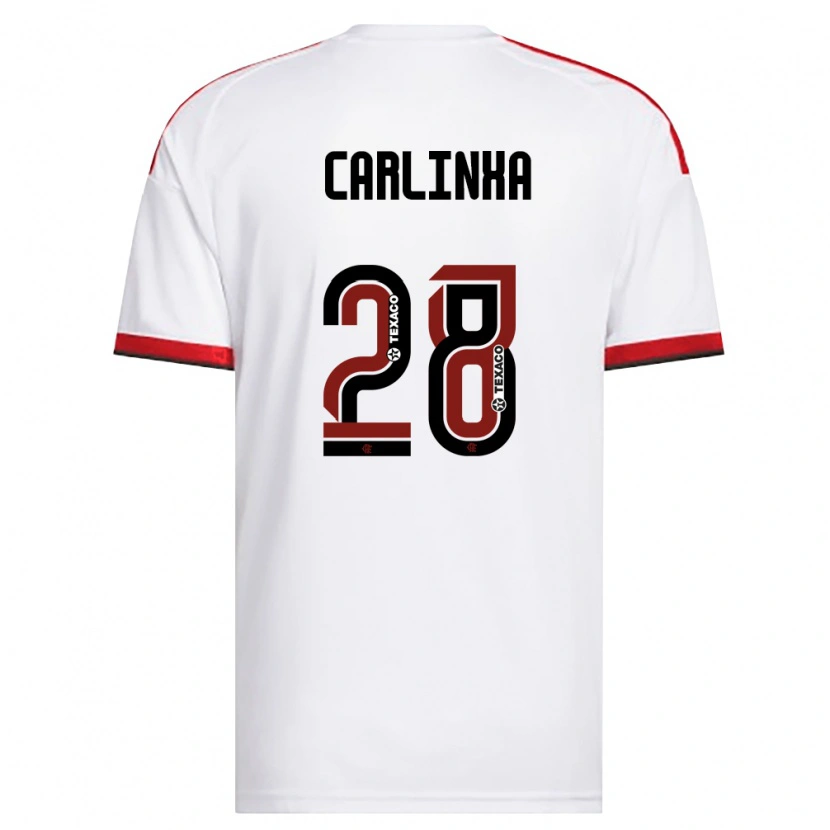 Danxen Mujer Camiseta Carlinha #28 Blanco Rojo Negro 2ª Equipación 2026/27 La Camisa México