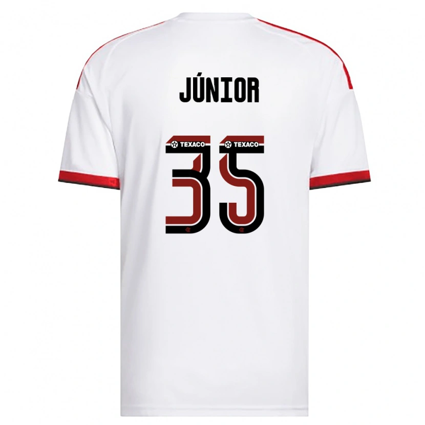 Danxen Mujer Camiseta Kaylaine Júnior #35 Blanco Rojo Negro 2ª Equipación 2026/27 La Camisa México