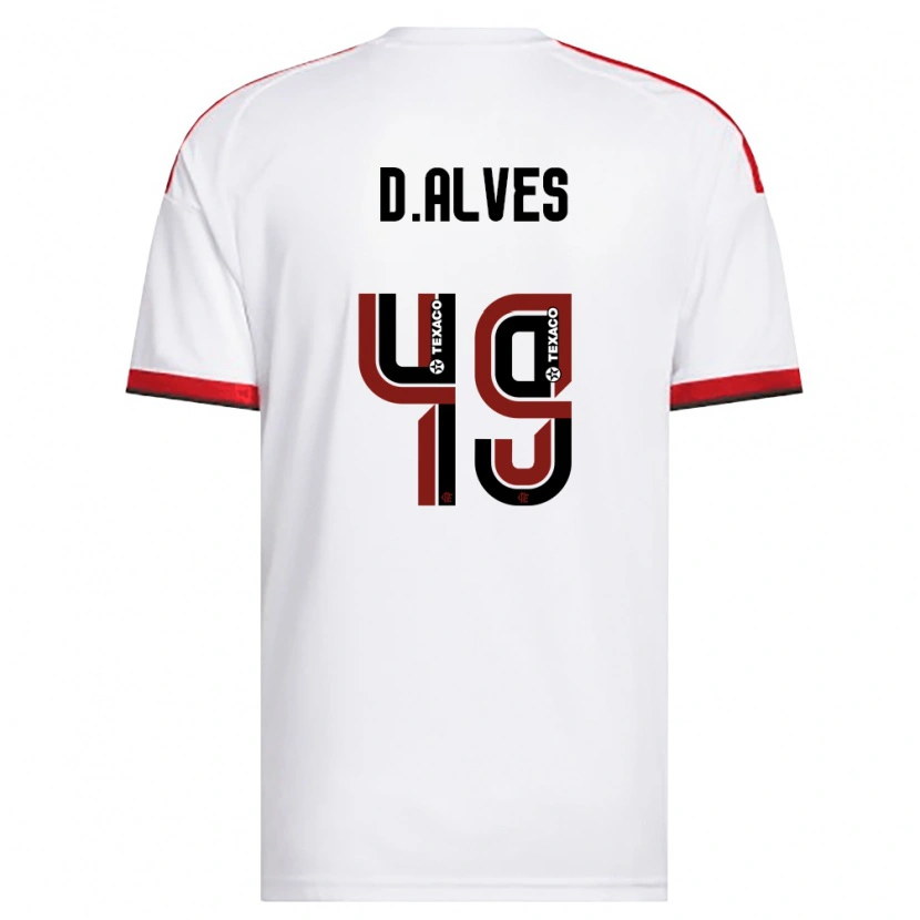 Danxen Mujer Camiseta Dyogo Alves #49 Blanco Rojo Negro 2ª Equipación 2026/27 La Camisa México