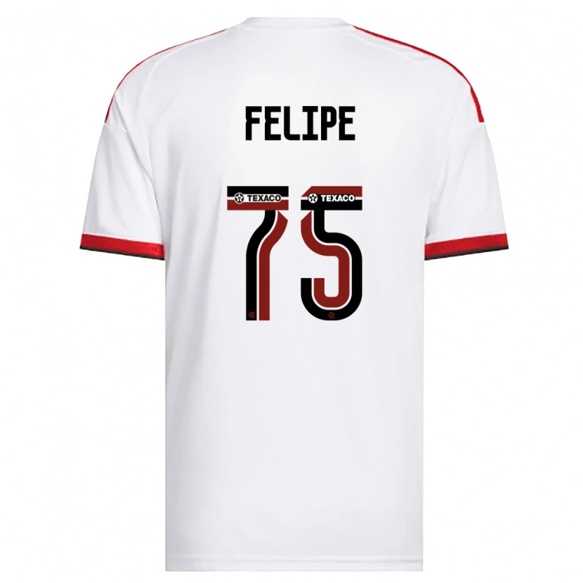 Danxen Mujer Camiseta Luiz Felipe #75 Blanco Rojo Negro 2ª Equipación 2026/27 La Camisa México