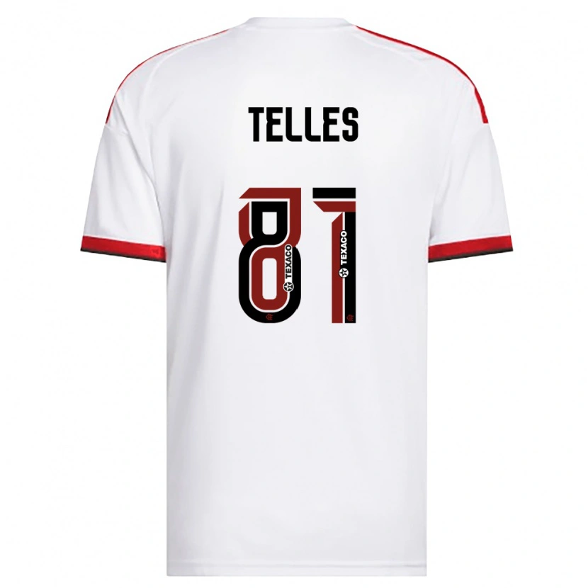 Danxen Mujer Camiseta Douglas Telles #81 Blanco Rojo Negro 2ª Equipación 2026/27 La Camisa México