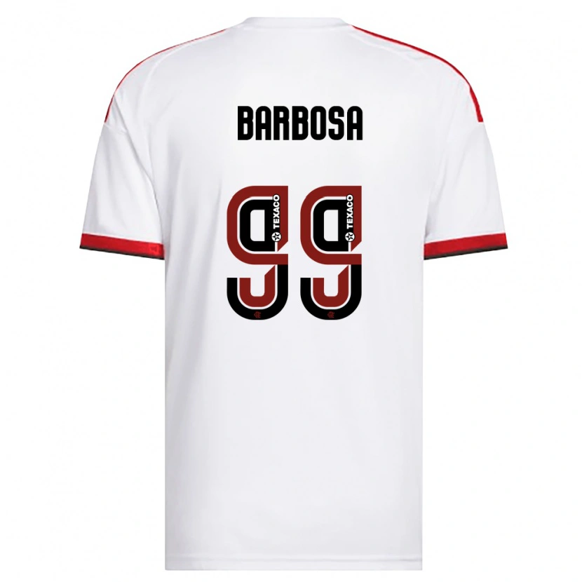 Danxen Mujer Camiseta Gabriel Barbosa #99 Blanco Rojo Negro 2ª Equipación 2026/27 La Camisa México
