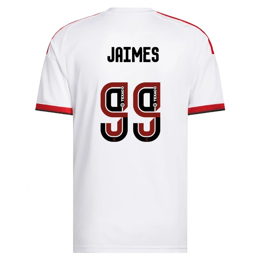 Danxen Mujer Camiseta Sole Jaimes #99 Blanco Rojo Negro 2ª Equipación 2026/27 La Camisa México