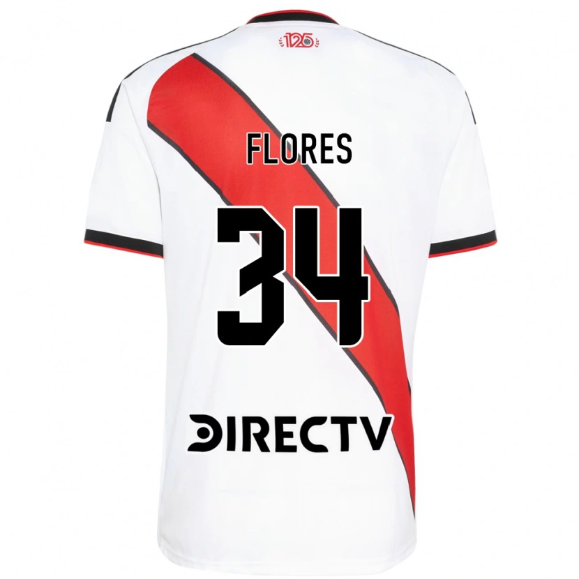 Danxen Niño Camiseta Brenda Flores #34 Rojo Blanco Negro 1ª Equipación 2026/27 La Camisa México