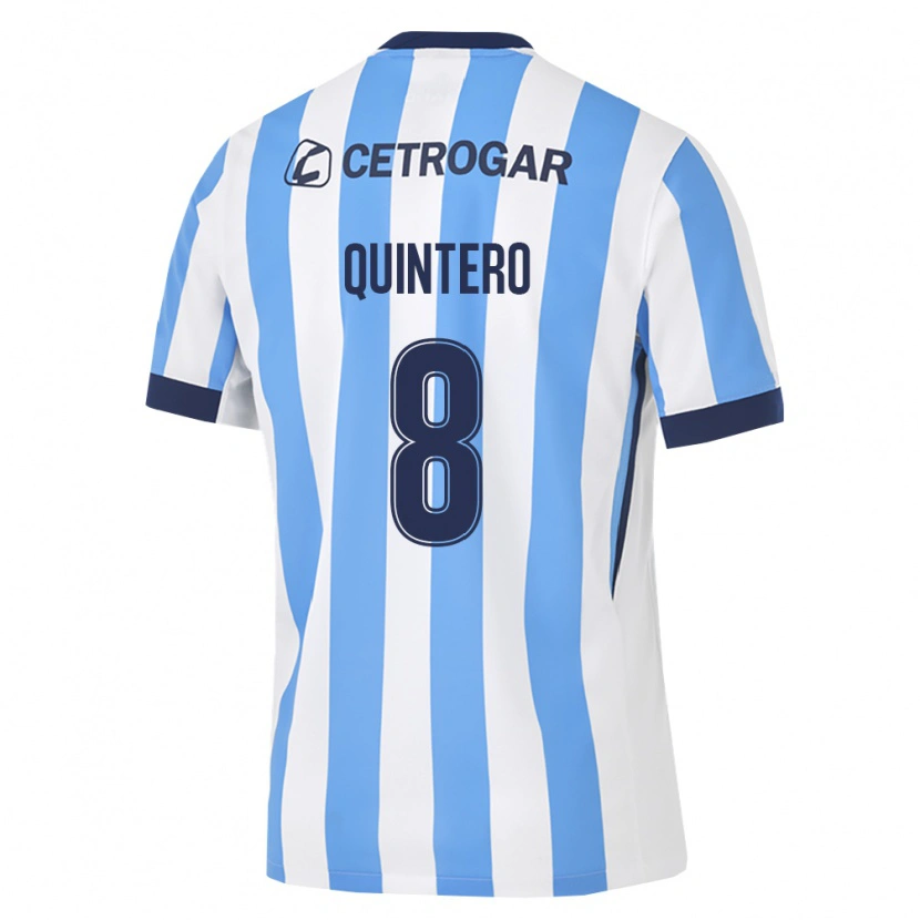 Danxen Niño Camiseta Juan Fernando Quintero #8 Azul Claro Blanco Negro 1ª Equipación 2026/27 La Camisa México