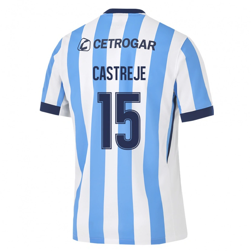 Danxen Niño Camiseta Bautista Castreje #15 Azul Claro Blanco Negro 1ª Equipación 2026/27 La Camisa México