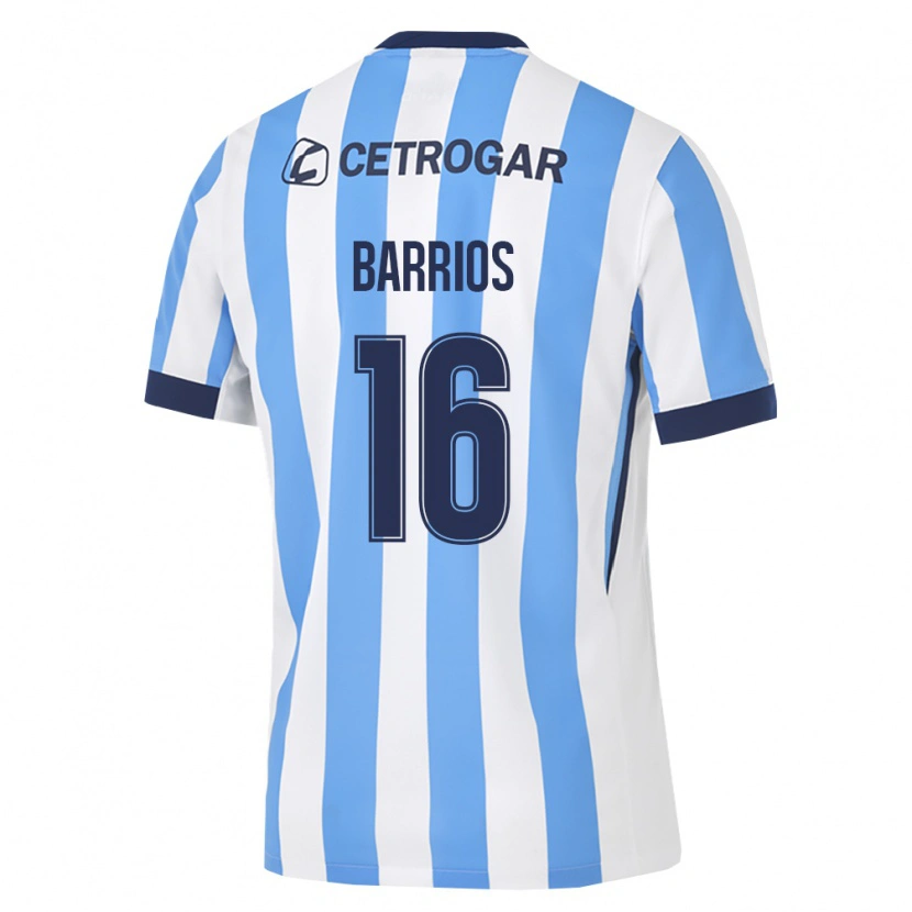 Danxen Niño Camiseta Martín Barrios #16 Azul Claro Blanco Negro 1ª Equipación 2026/27 La Camisa México