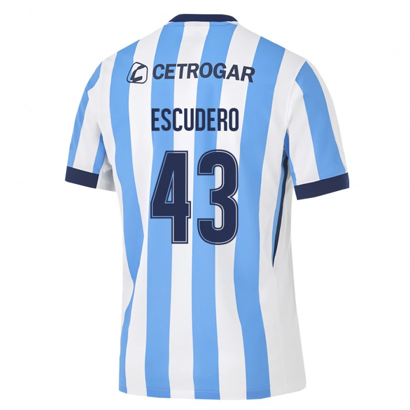 Danxen Niño Camiseta Gonzalo Escudero #43 Azul Claro Blanco Negro 1ª Equipación 2026/27 La Camisa México