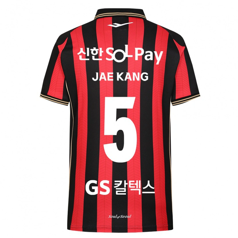 Danxen Niño Camiseta Jae-Kang Kim #5 Rojo Blanco Negro 1ª Equipación 2026/27 La Camisa México