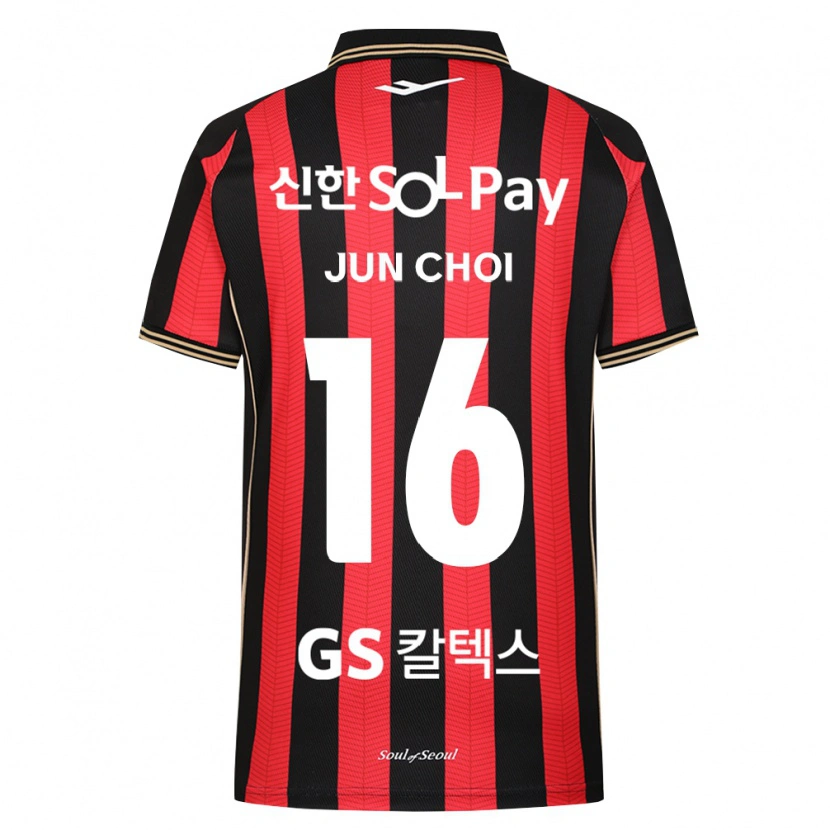 Danxen Niño Camiseta Jun Choi #16 Rojo Blanco Negro 1ª Equipación 2026/27 La Camisa México