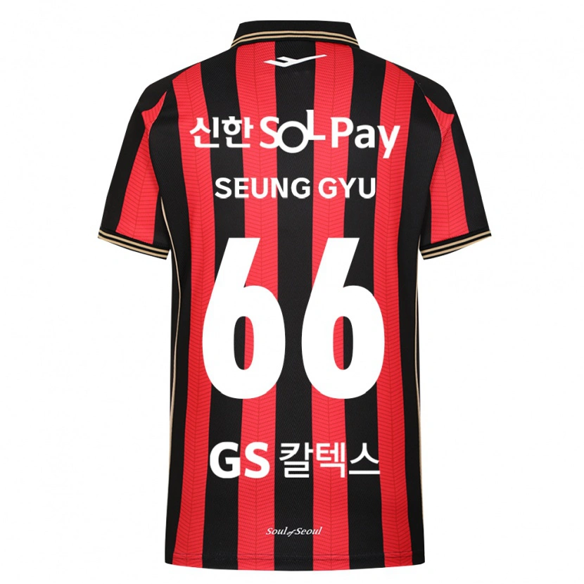 Danxen Niño Camiseta Seung-Gyu Han #66 Rojo Blanco Negro 1ª Equipación 2026/27 La Camisa México