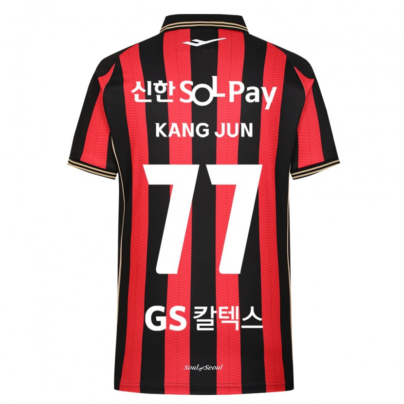 Danxen Niño Camiseta Kang-Jun Kim #77 Rojo Blanco Negro 1ª Equipación 2026/27 La Camisa México