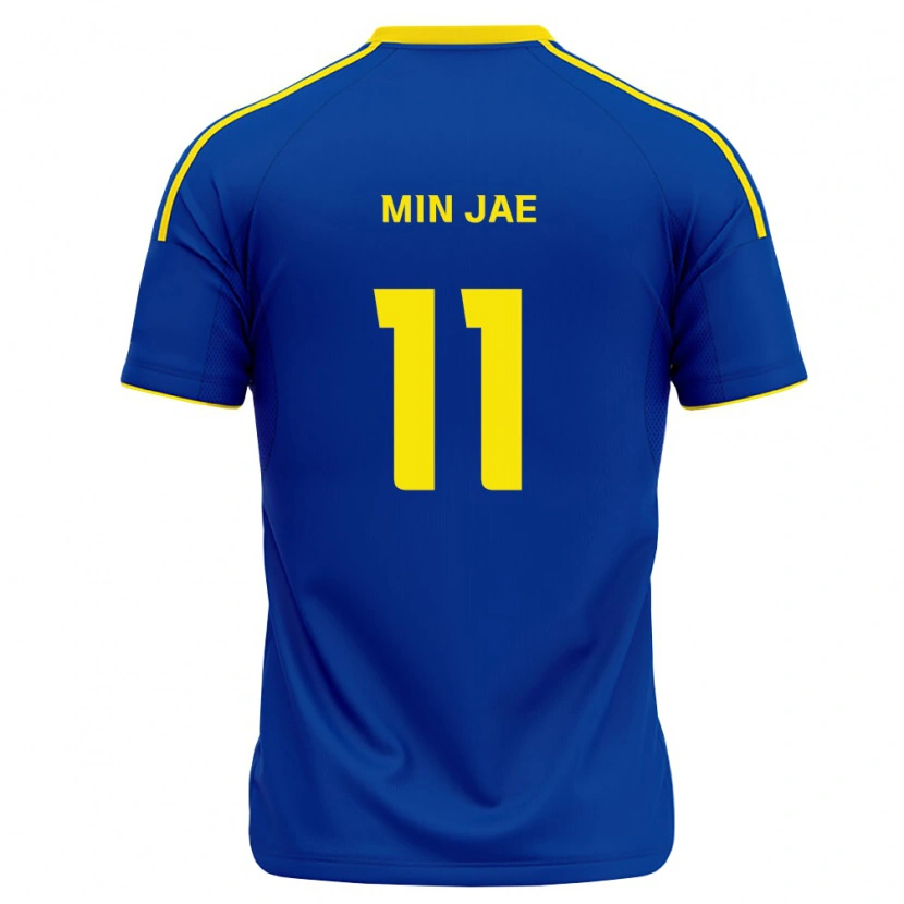 Danxen Niño Camiseta Min-Jae Jo #11 Azul Real Amarillo 1ª Equipación 2026/27 La Camisa México
