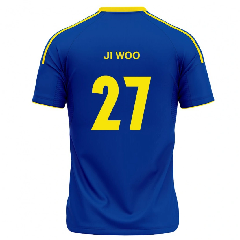 Danxen Niño Camiseta Ji-Woo Lee #27 Azul Real Amarillo 1ª Equipación 2026/27 La Camisa México