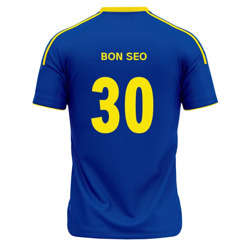 Danxen Niño Camiseta Bon-Seo Gu #30 Azul Real Amarillo 1ª Equipación 2026/27 La Camisa México
