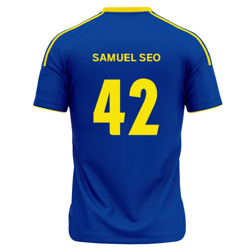 Danxen Niño Camiseta Samuel Seo #42 Azul Real Amarillo 1ª Equipación 2026/27 La Camisa México