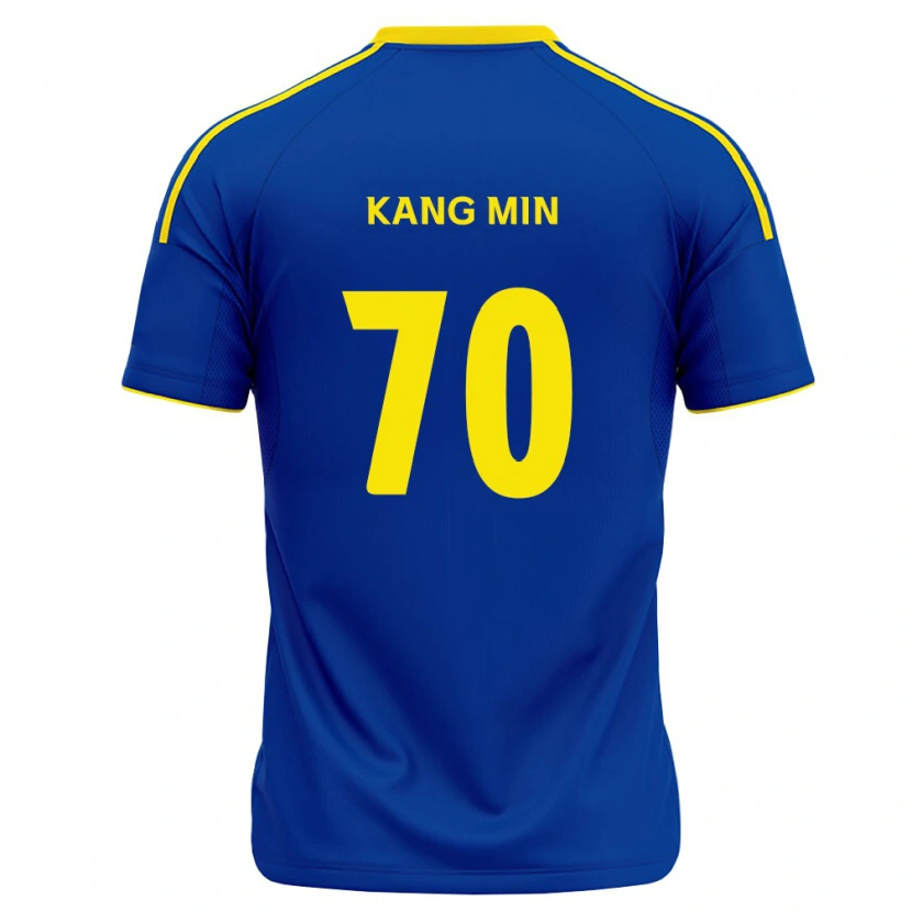 Danxen Niño Camiseta Kang-Min Choi #70 Azul Real Amarillo 1ª Equipación 2026/27 La Camisa México