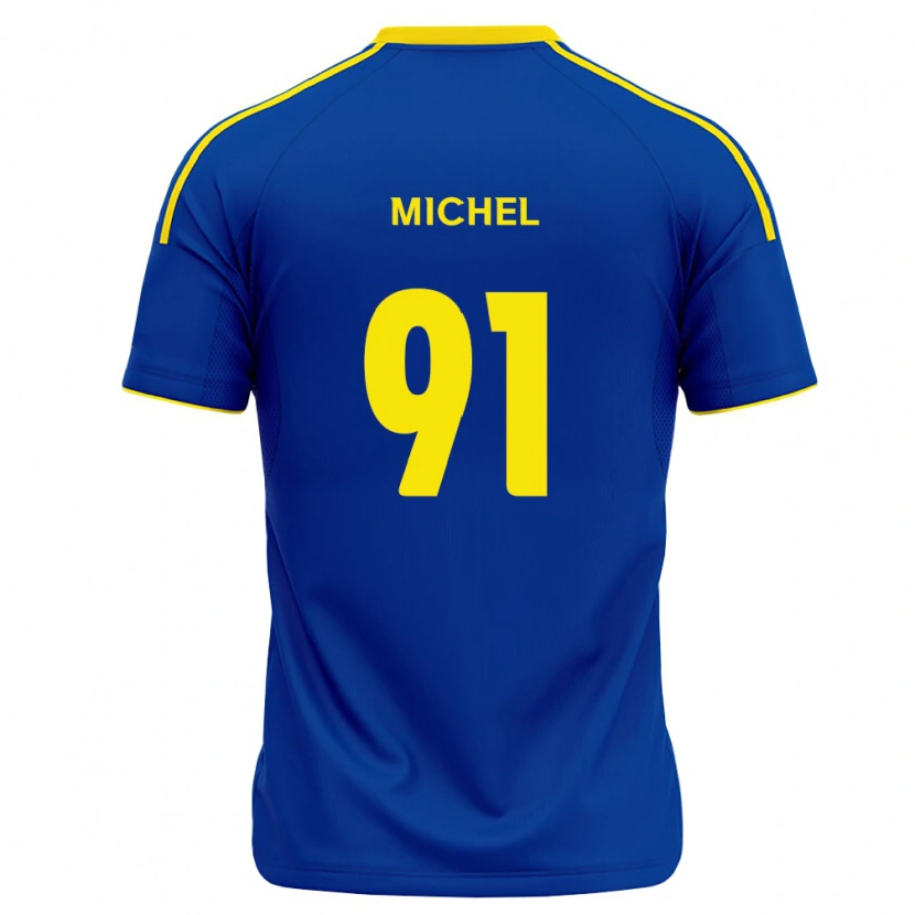 Danxen Niño Camiseta Benji Michel #91 Azul Real Amarillo 1ª Equipación 2026/27 La Camisa México