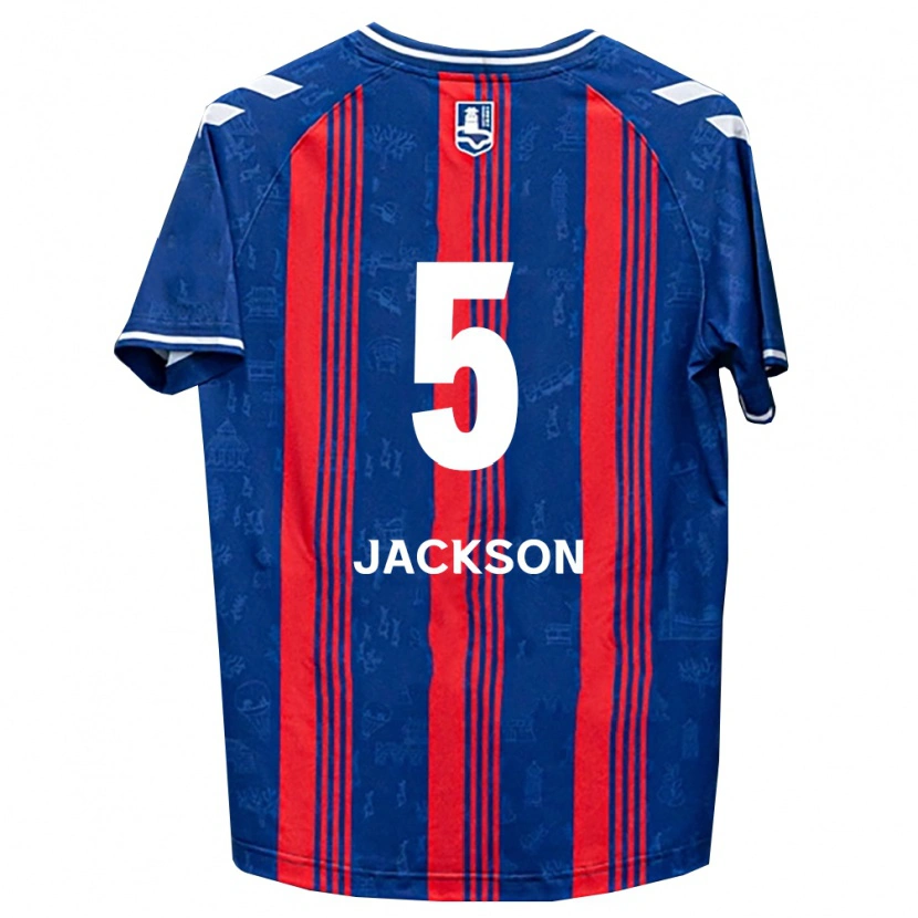 Danxen Niño Camiseta Lachlan Jackson #5 Azul Rojo Blanco 1ª Equipación 2026/27 La Camisa México