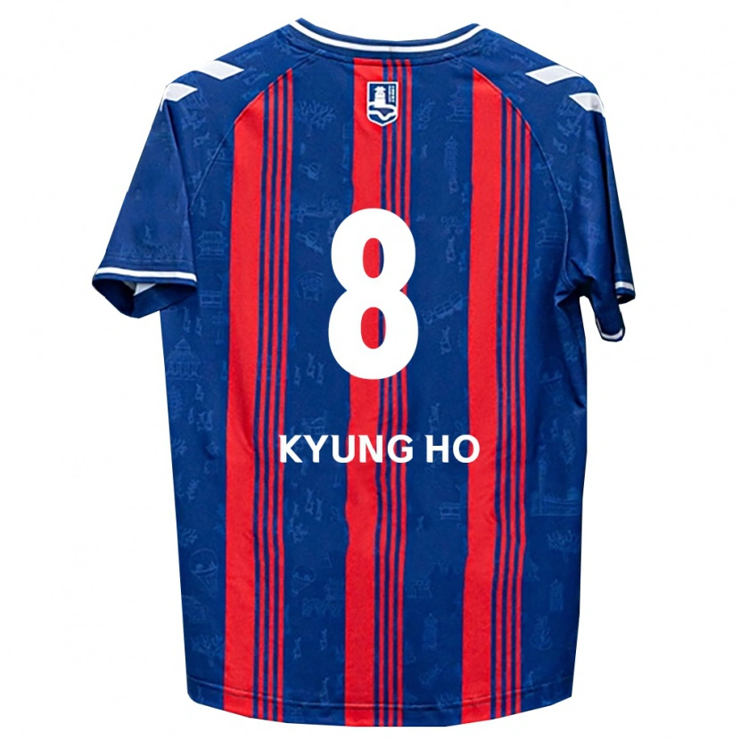 Danxen Niño Camiseta Kyung-Ho Roh #8 Azul Rojo Blanco 1ª Equipación 2026/27 La Camisa México