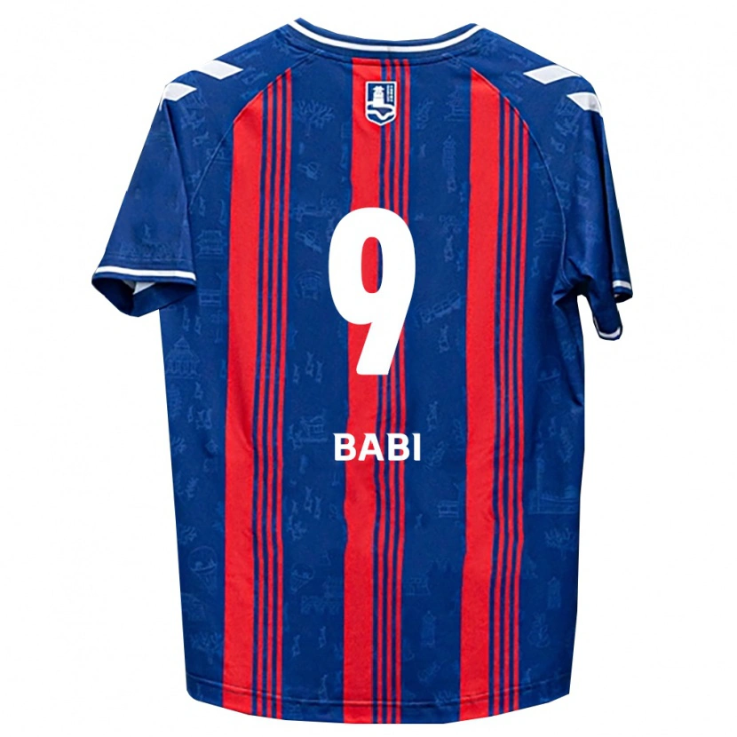 Danxen Niño Camiseta Matheus Babi #9 Azul Rojo Blanco 1ª Equipación 2026/27 La Camisa México
