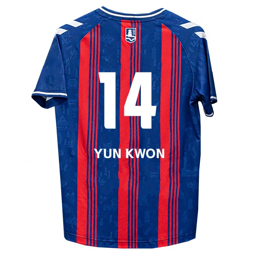 Danxen Niño Camiseta Yun-Kwon Cho #14 Azul Rojo Blanco 1ª Equipación 2026/27 La Camisa México