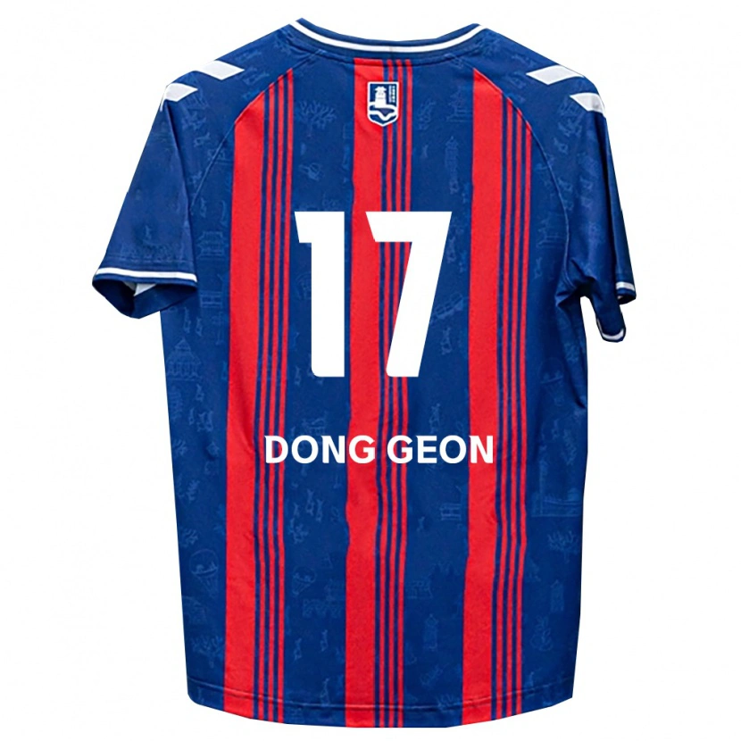 Danxen Niño Camiseta Dong-Geon No #17 Azul Rojo Blanco 1ª Equipación 2026/27 La Camisa México