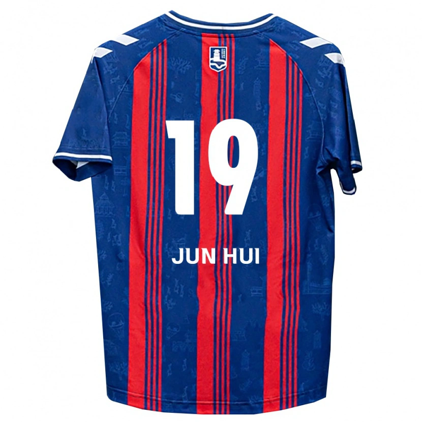 Danxen Niño Camiseta Jun-Hui Park #19 Azul Rojo Blanco 1ª Equipación 2026/27 La Camisa México