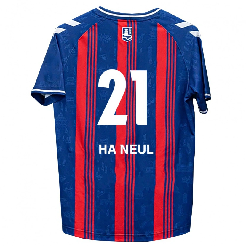 Danxen Niño Camiseta Ha-Neul Jeon #21 Azul Rojo Blanco 1ª Equipación 2026/27 La Camisa México