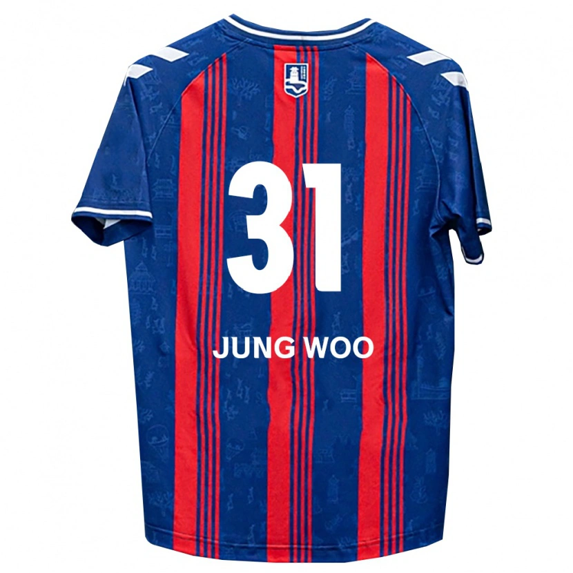 Danxen Niño Camiseta Jung-Woo Moon #31 Azul Rojo Blanco 1ª Equipación 2026/27 La Camisa México