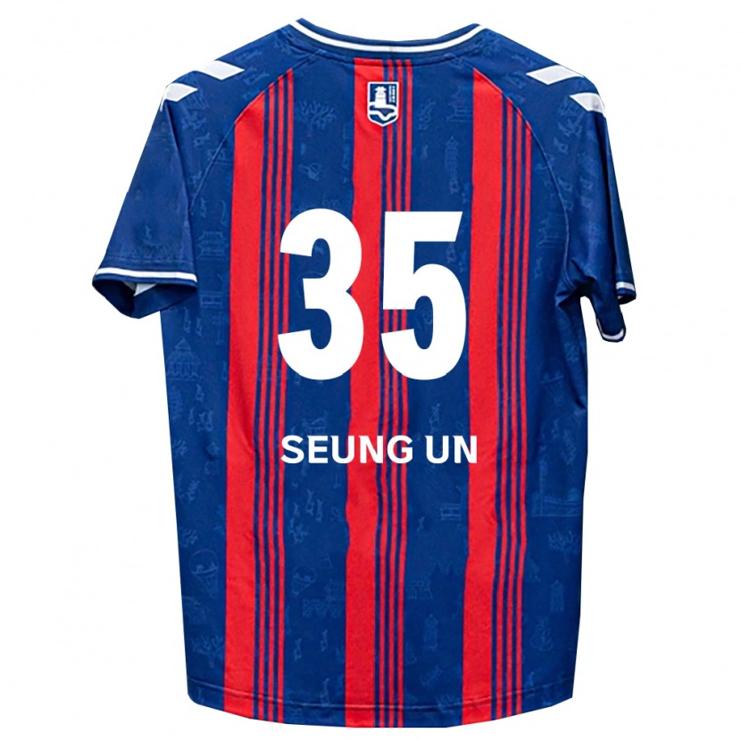 Danxen Niño Camiseta Seung-Un Kim #35 Azul Rojo Blanco 1ª Equipación 2026/27 La Camisa México