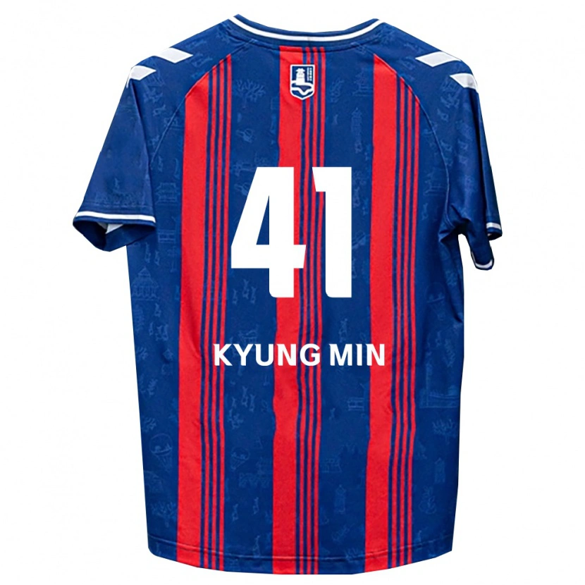 Danxen Niño Camiseta Kyung-Min Lee #41 Azul Rojo Blanco 1ª Equipación 2026/27 La Camisa México