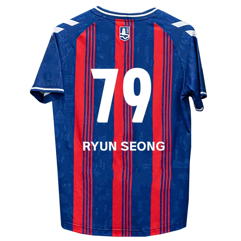 Danxen Niño Camiseta Ryun-Seong Choe #79 Azul Rojo Blanco 1ª Equipación 2026/27 La Camisa México