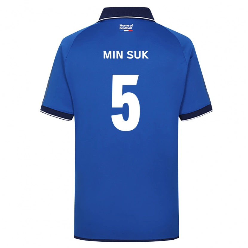 Danxen Niño Camiseta Min Suk #5 Azul Real Blanco Rojo 1ª Equipación 2026/27 La Camisa México
