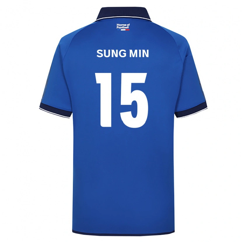 Danxen Niño Camiseta Sung-Min Jung #15 Azul Real Blanco Rojo 1ª Equipación 2026/27 La Camisa México