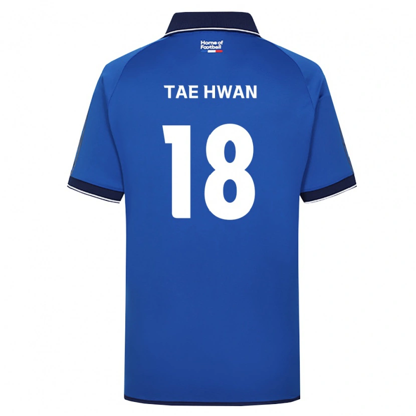 Danxen Niño Camiseta Tae-Hwan Jeong #18 Azul Real Blanco Rojo 1ª Equipación 2026/27 La Camisa México