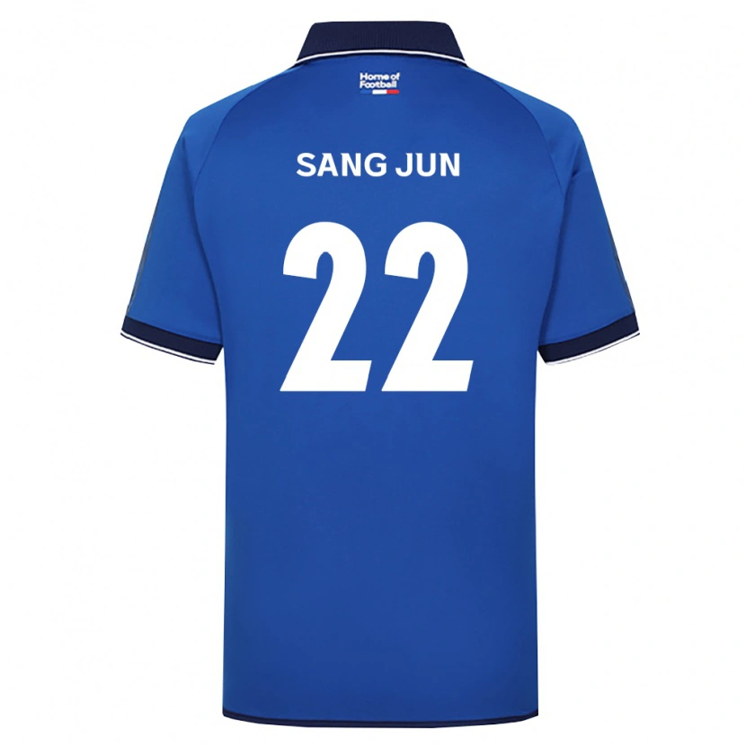 Danxen Niño Camiseta Sang-Jun Kim #22 Azul Real Blanco Rojo 1ª Equipación 2026/27 La Camisa México