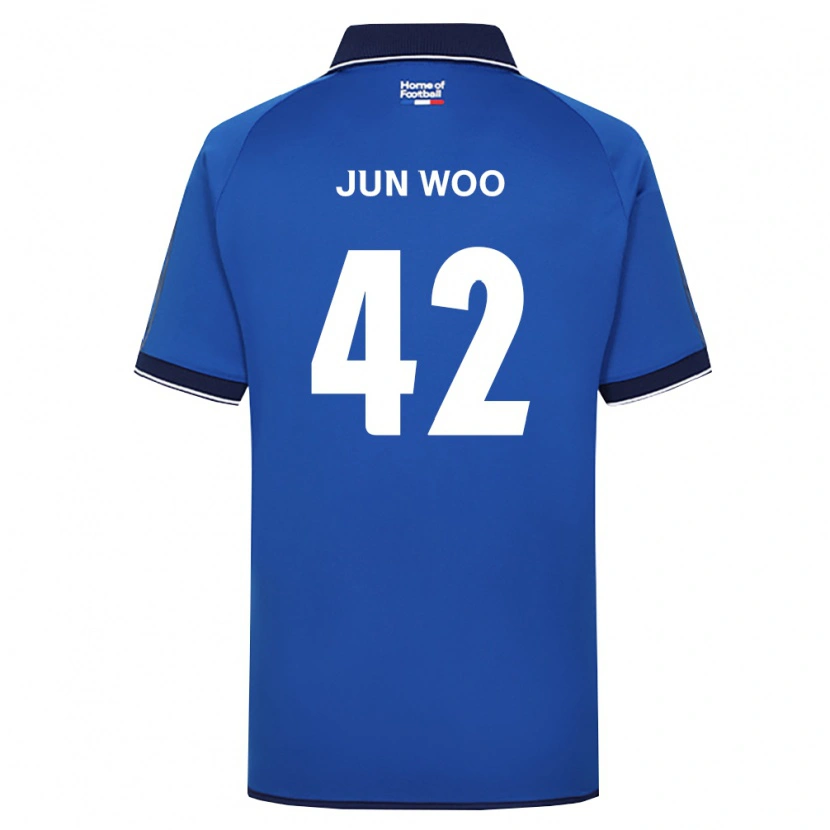 Danxen Niño Camiseta Jun-Woo Lee #42 Azul Real Blanco Rojo 1ª Equipación 2026/27 La Camisa México