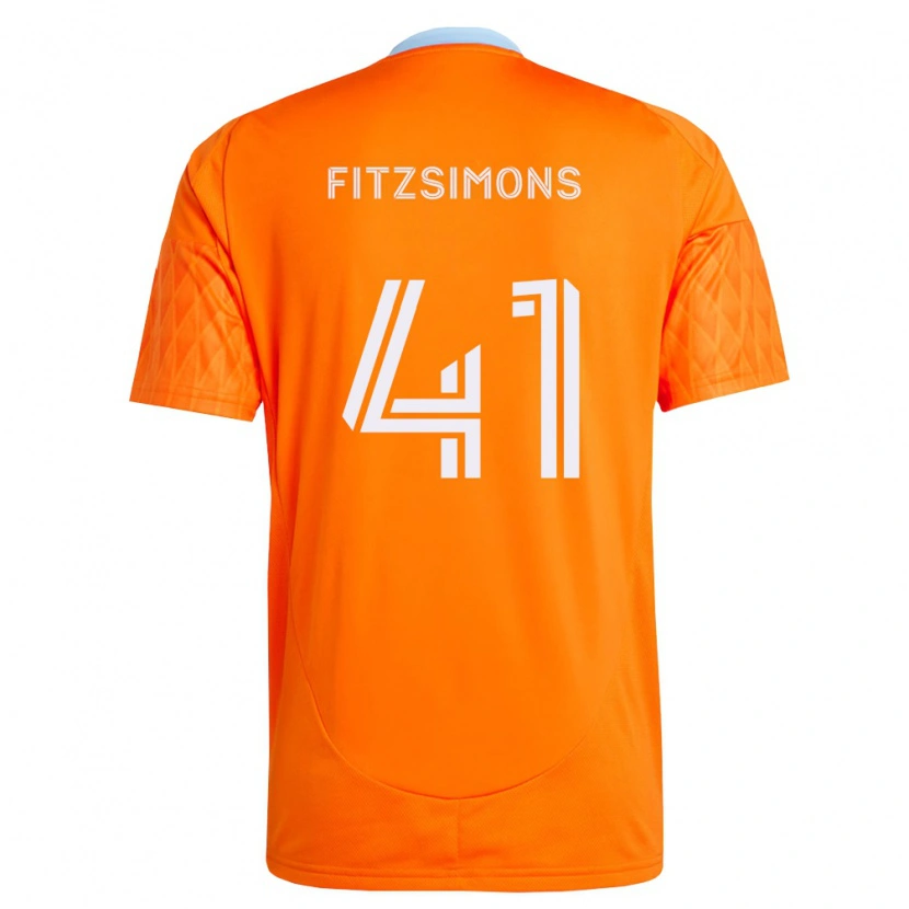Danxen Niño Camiseta Brogan Fitzsimons #41 Naranja Blanco 1ª Equipación 2026/27 La Camisa México