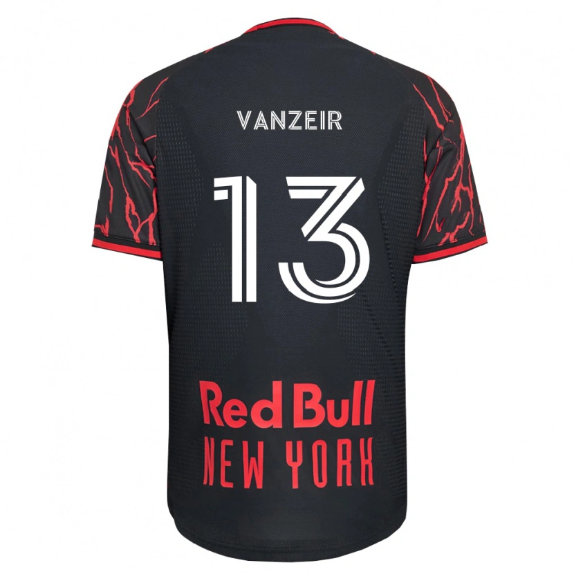 Danxen Niño Camiseta Dante Vanzeir #13 Rojo Negro Blanco 1ª Equipación 2026/27 La Camisa México