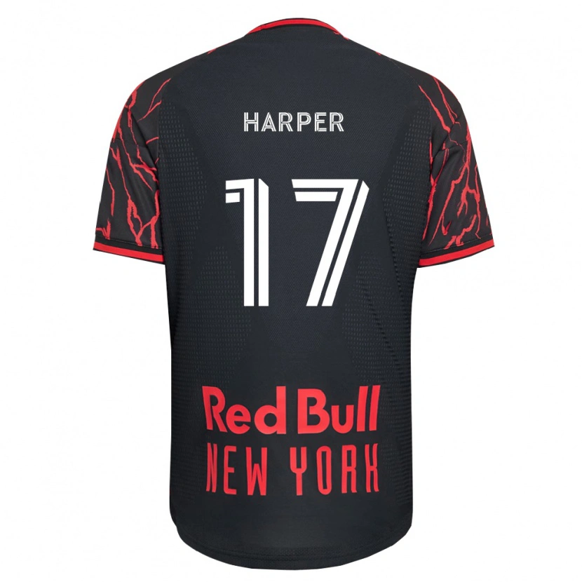 Danxen Niño Camiseta Cameron Harper #17 Rojo Negro Blanco 1ª Equipación 2026/27 La Camisa México
