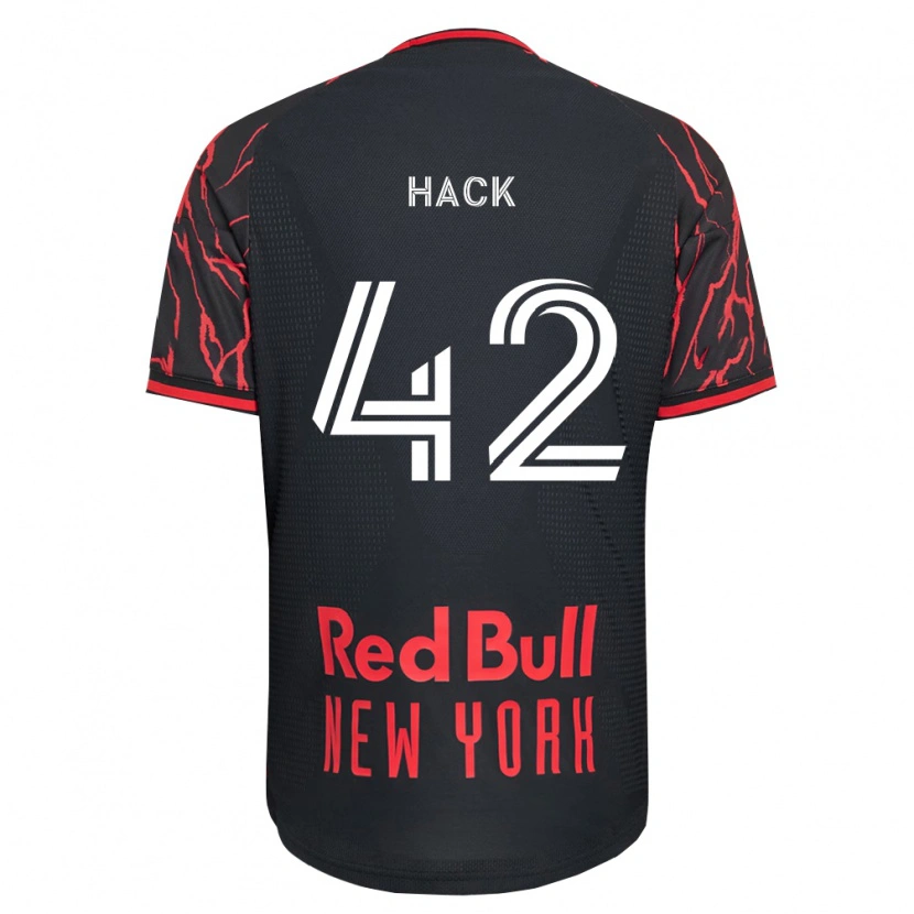 Danxen Niño Camiseta Alexander Hack #42 Rojo Negro Blanco 1ª Equipación 2026/27 La Camisa México