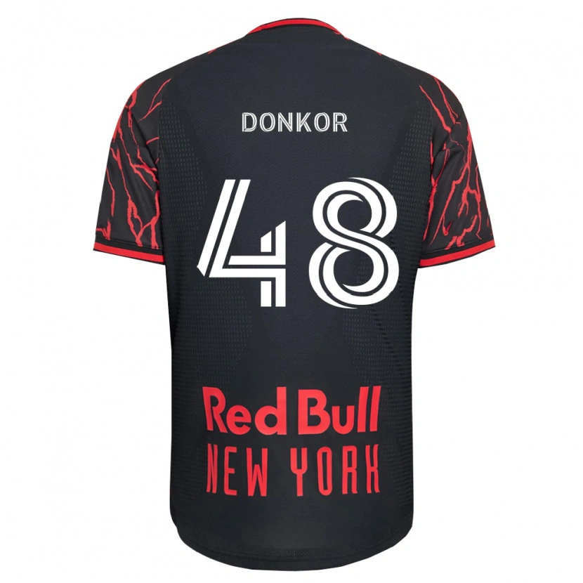 Danxen Niño Camiseta Ronald Donkor #48 Rojo Negro Blanco 1ª Equipación 2026/27 La Camisa México