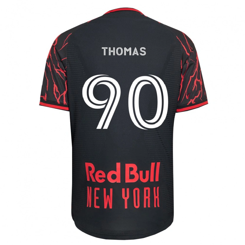 Danxen Niño Camiseta Oladayo Thomas #90 Rojo Negro Blanco 1ª Equipación 2026/27 La Camisa México